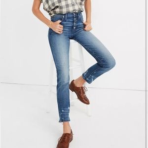 Madewell Slim Straight Jeans: Distressed Button-Front Edition